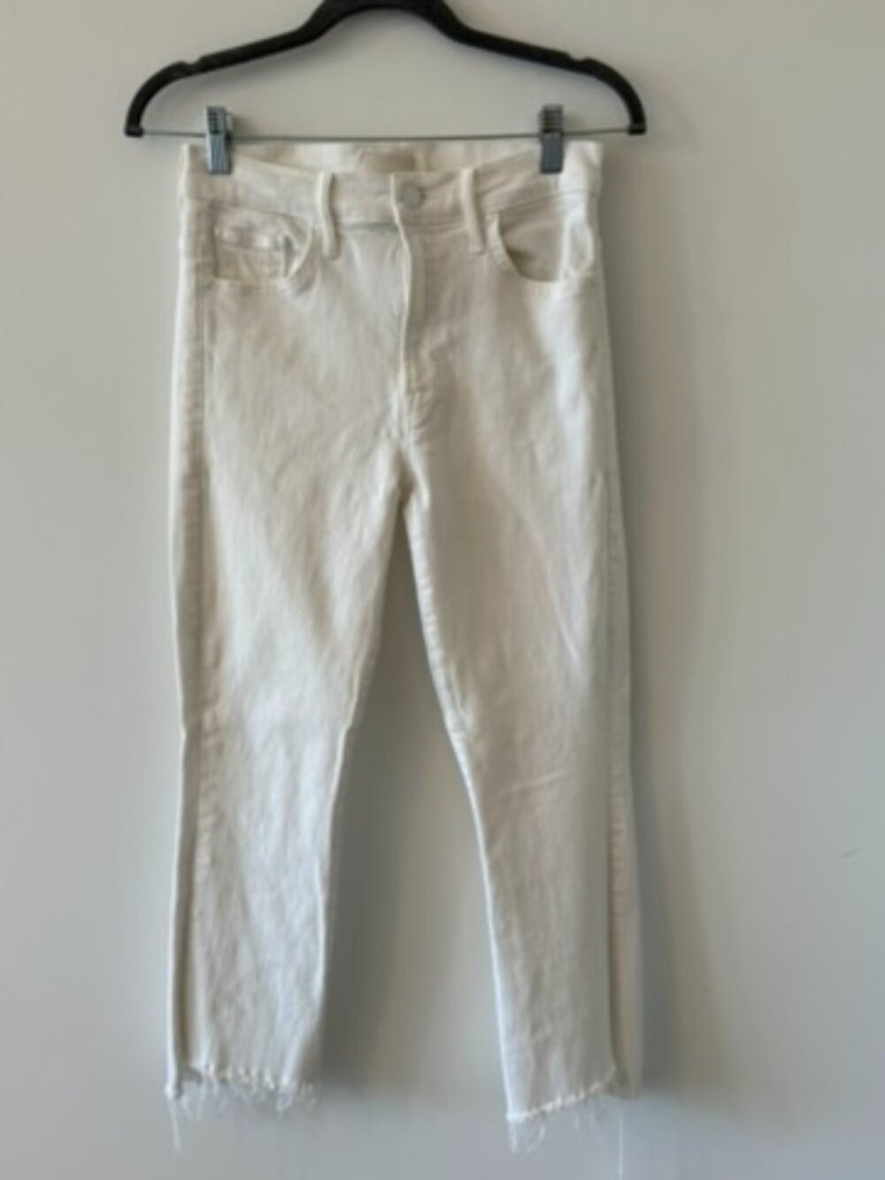 MOTHER 'The Hustler Ankle Fray' Jeans in White Size
